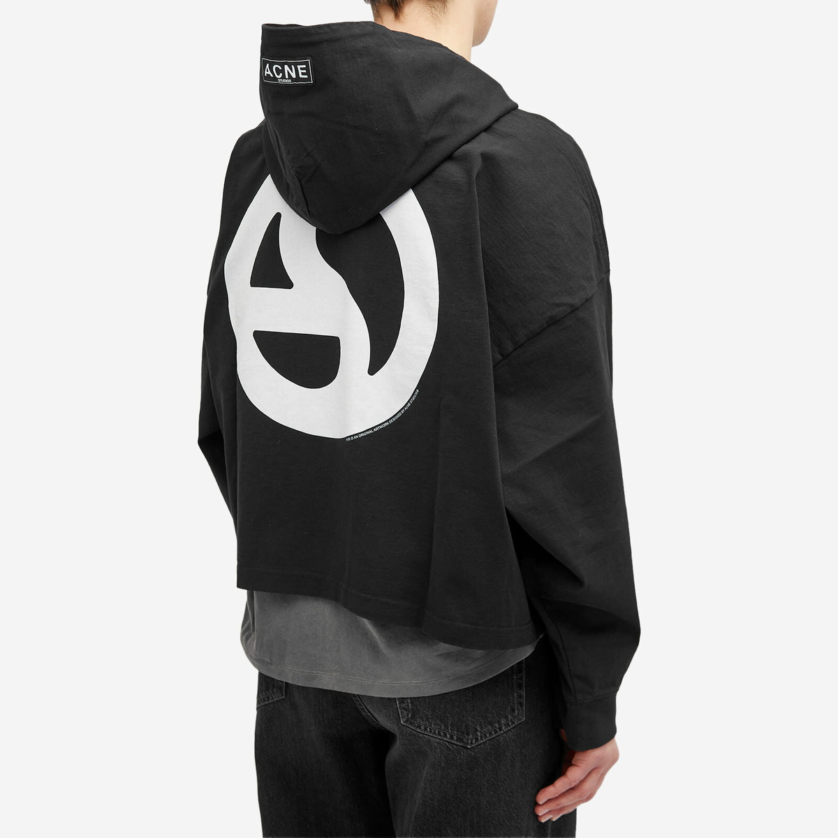 Acne Studios Men's Fester Logogram Hoodie in Black Acne Studios