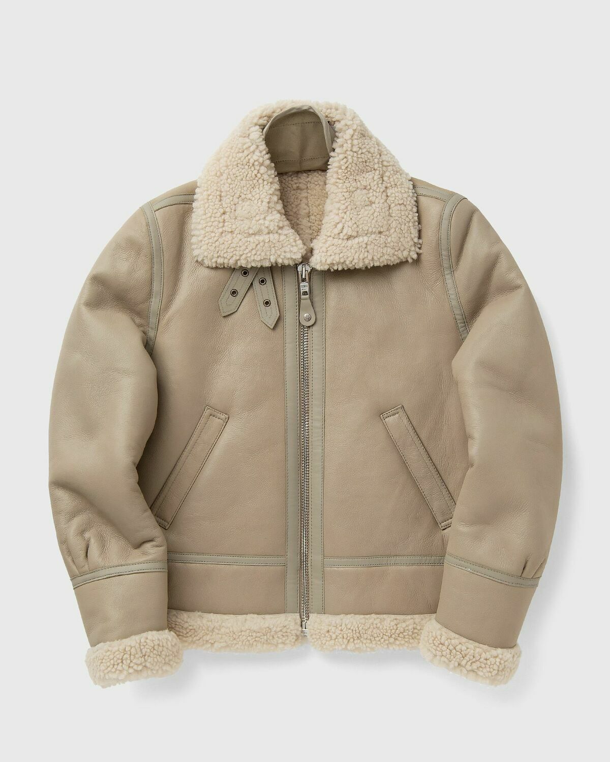 Schott NYC LCW1257 JACKET Beige Womens Bomber Jacket