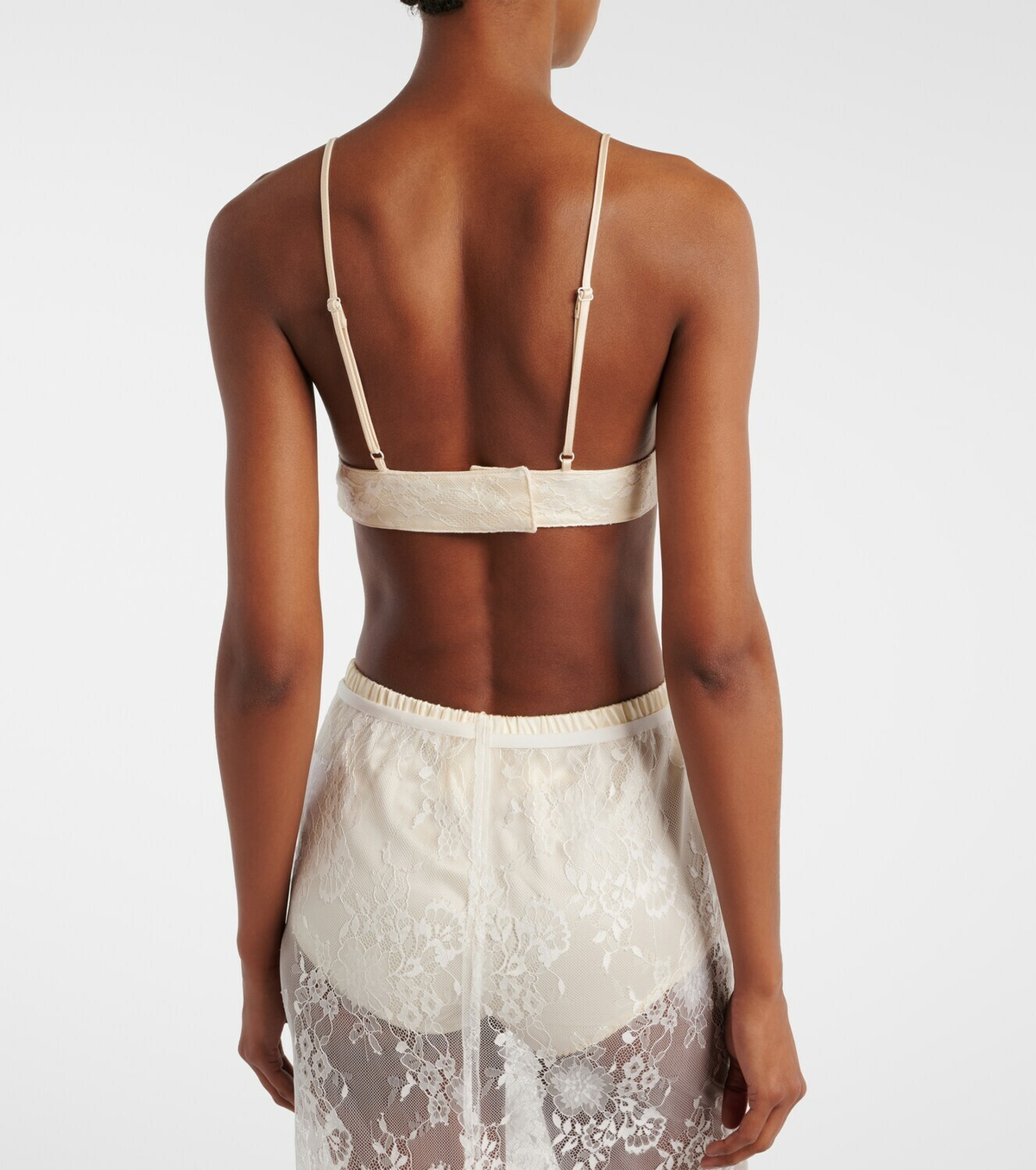 Aya Muse Eteri bow-detail lace bra top