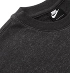 NIKE - Logo-Detailed Cotton-Blend Jersey Sweatshirt - Gray