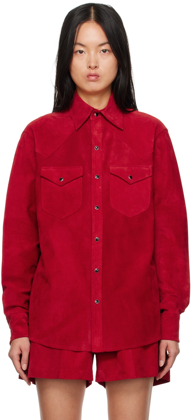 Carter Young SSENSE Exclusive Red Western Shirt