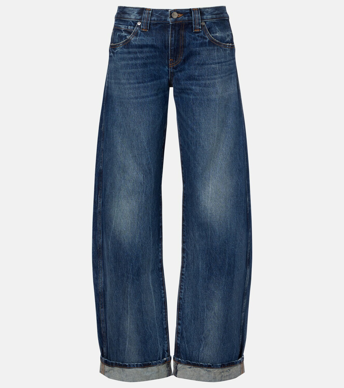 Khaite Karo mid-rise barrel-leg jeans