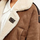 Meotine Women's Zoe Shearling Jacket in Brown/Cream