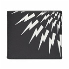 Neil Barrett Men's Lightning Bolt Billfold Wallet in Black/White