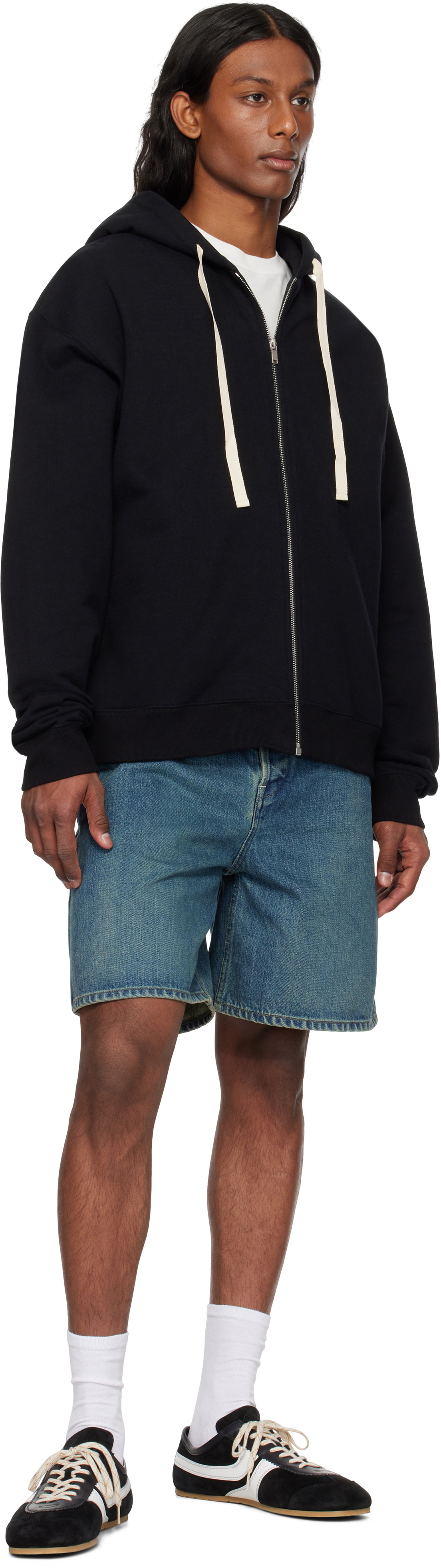 Jil Sander Black Zipped Hoodie
