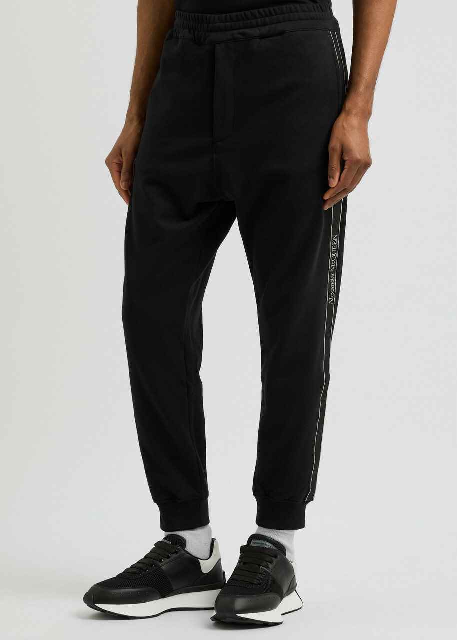 Alexander Mcqueen Logo-appliqué Cotton Sweatpants Black