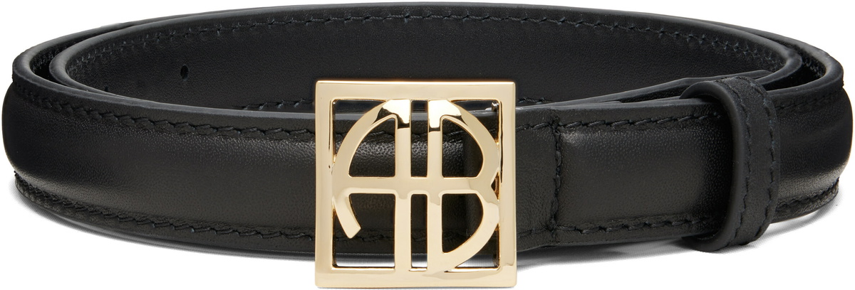 ANINE BING Black Monogram Belt