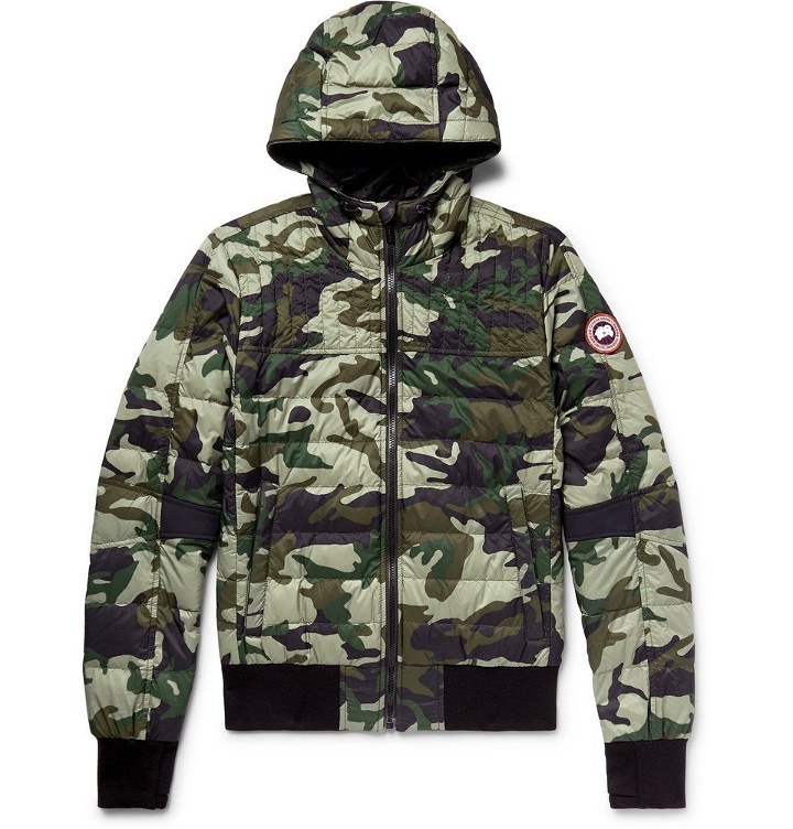 Photo: Canada Goose - Cabri Slim-Fit Camouflage-Print Quilted Nylon-Ripstop Hooded Down Jacket - Army green