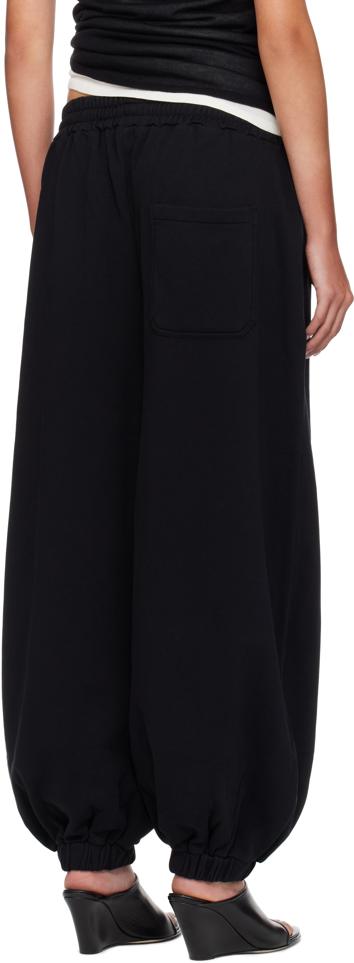 LU'U DAN Black Baggy Bontan Lounge Pants
