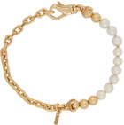 Emanuele Bicocchi SSENSE Exclusive Gold Pearl Bracelet