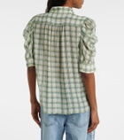Frame Gillian checked silk blouse