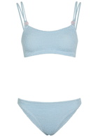 Hunza G Cassie Beaded Crinkle Bikini - Light Blue - One Size