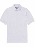 Brunello Cucinelli - Cotton-Piqué Polo Shirt - Gray