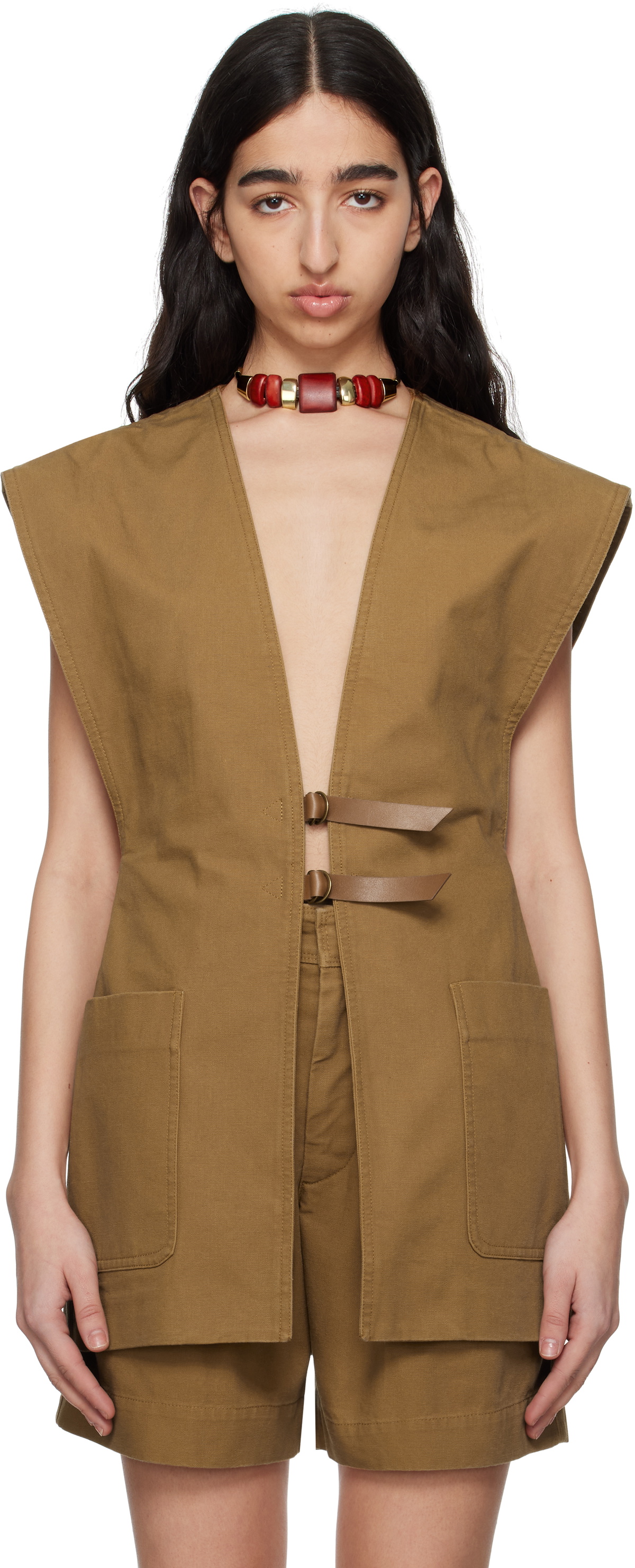 ISABEL MARANT Edwina Lamb Shearling Vest Isabel Marant