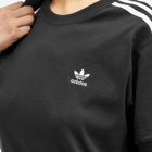 Adidas Women's 3 Stripe T-shirt in Black