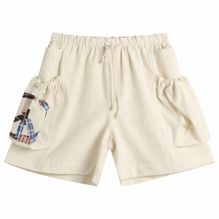 Photo: Story mfg. Women's Salt Shorts in Peace Patchwork