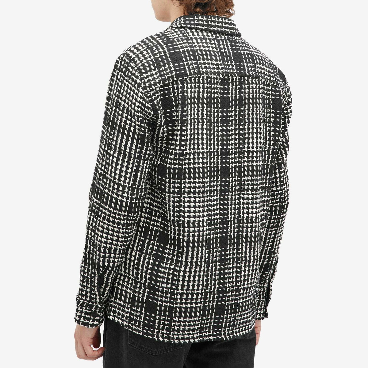 Wax London Men's Whiting Twin Weave Overshirt in Black Wax London