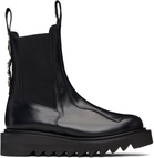 Toga Virilis SSENSE Exclusive Black Hard Leather Chelsea Boots