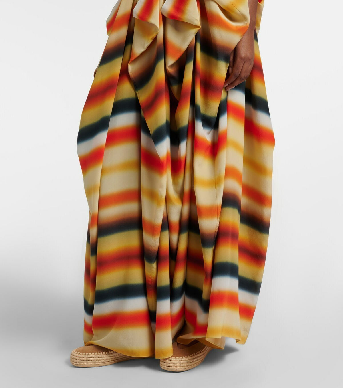 Loewe Paula's Ibiza striped silk maxi dress