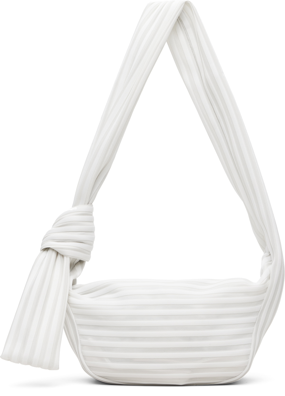 ISSEY MIYAKE Off-White Linear Knit 58 Bag