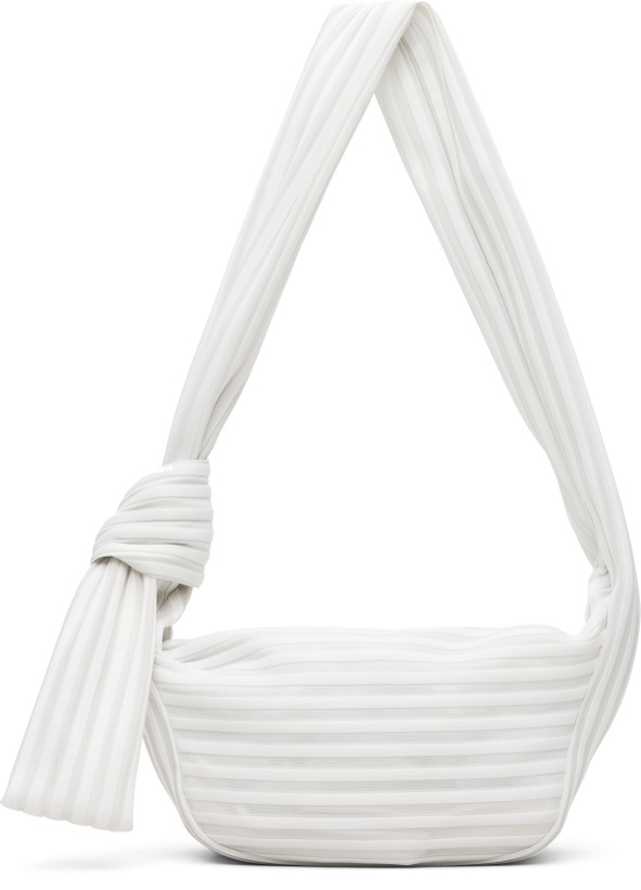 Photo: ISSEY MIYAKE Off-White Linear Knit 58 Bag