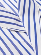 PAUL STUART - Piped Striped Cotton-Broadcloth Robe - Blue