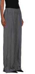 Alexander Wang Gray Mid-Rise Silk Track Pants