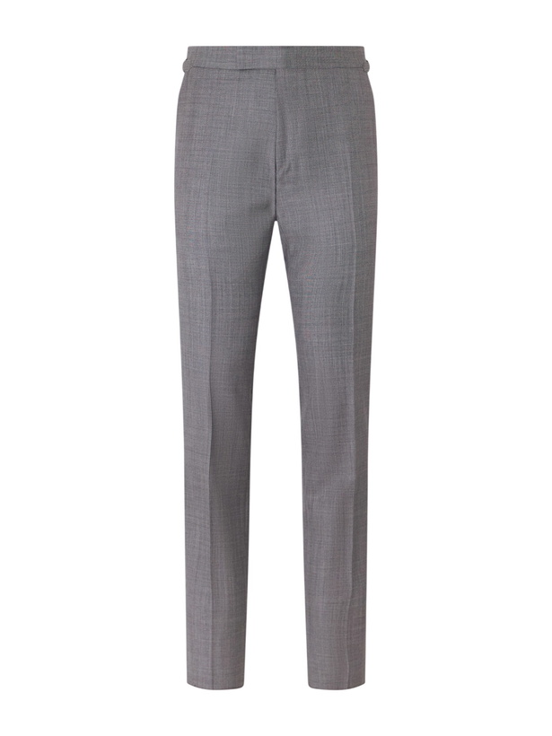 Photo: TOM FORD - Shelton Straight-Leg Wool-Twill Suit Trousers - Gray