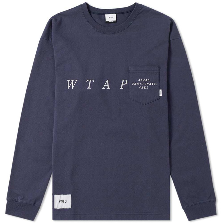 Photo: WTAPS Long Sleeve Blank System Tee Blue