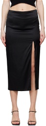 Filippa K Black Slit Midi Skirt