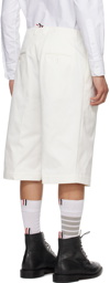 Thom Browne White Unconstructed Shorts