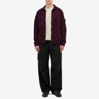 Stone Island Men's Corduroy Overshirt in Dark Burgundy