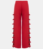 Valentino Bow-trimmed cutout cady pants