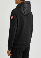 Canada Goose Hooded Shell and Cotton Sweatshirt, Sweatshirt, Quilted Black