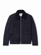 Valstar - Thomas Shearling-Trimmed Suede Down Jacket - Blue
