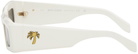 Palm Angels White Yreka Sunglasses