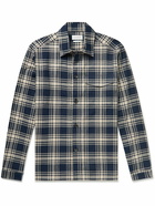 Oliver Spencer - Avery Checked Cotton-Flannel Overshirt - Blue