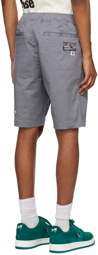 AAPE by A Bathing Ape Gray Embroidered shorts