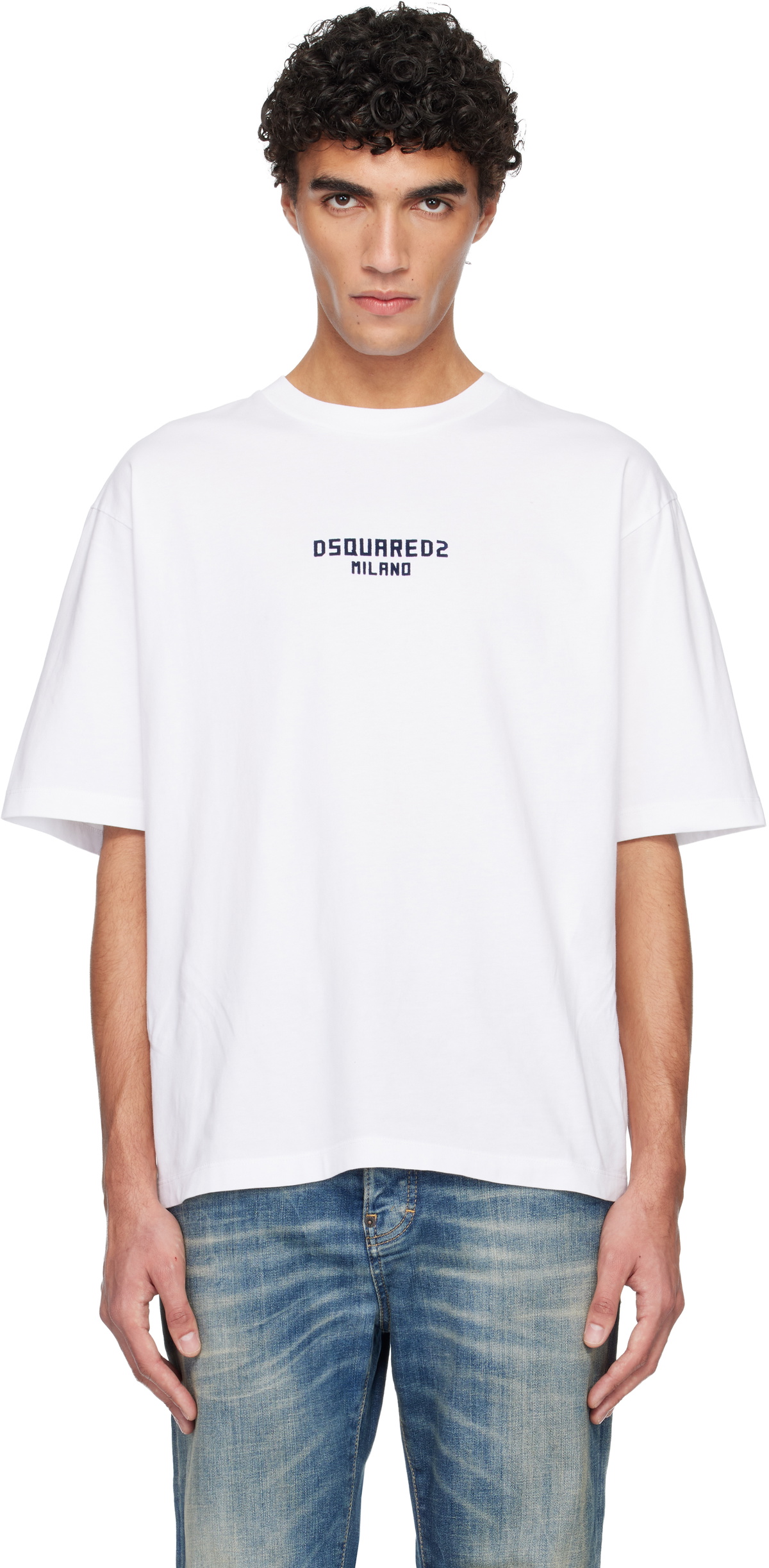 Dsquared2 White Logo Tape T-Shirt Dsquared2