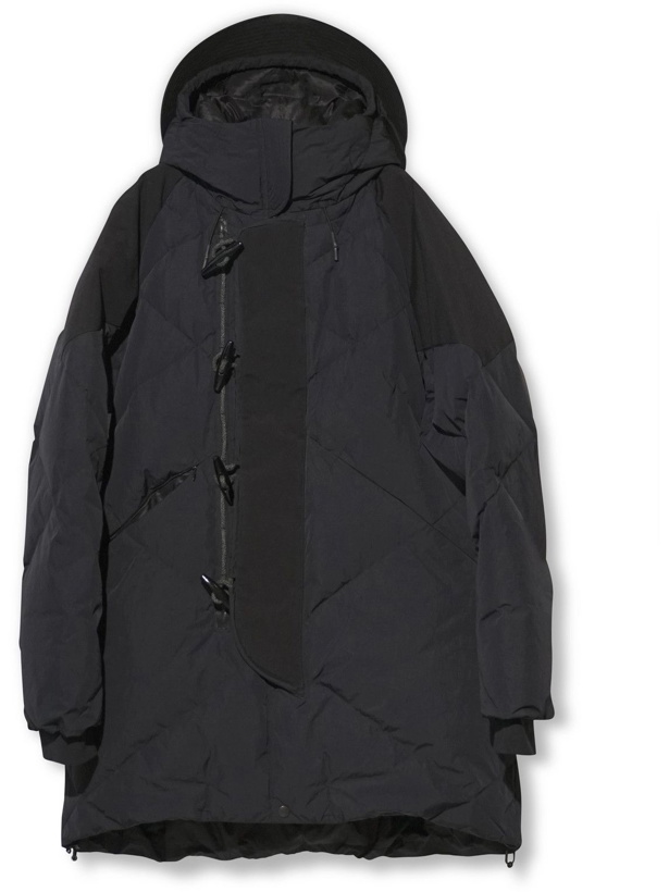 Photo: Norbit by Hiroshi Nozawa - Oversized Quilted Shell Hooded Down Jacket - Black