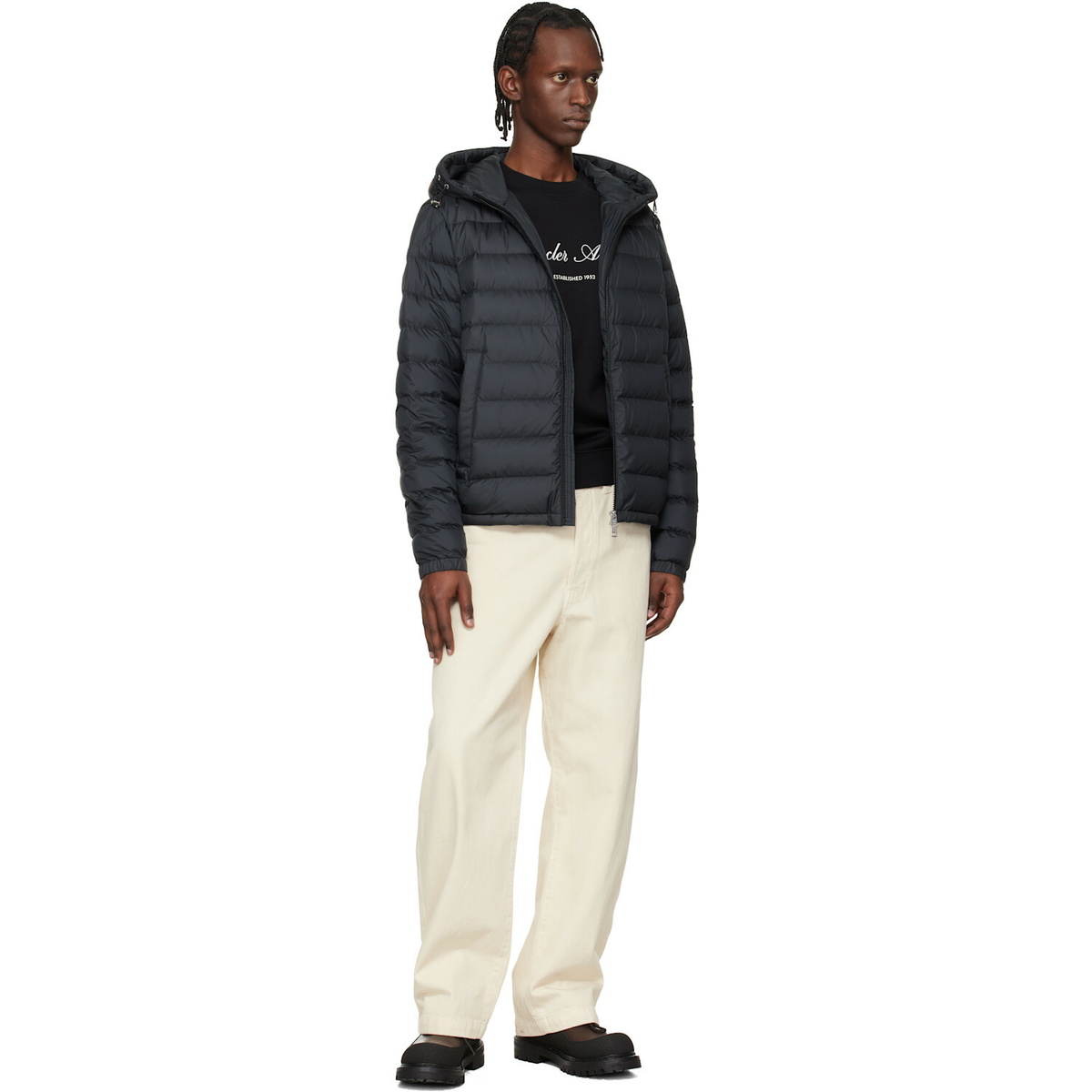 Moncler Black Vermeille Hooded Short Down Jacket