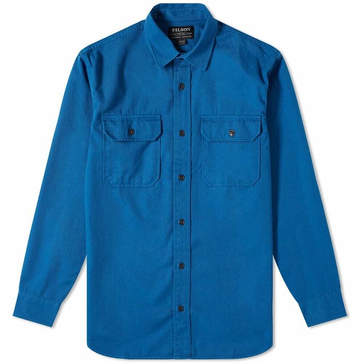 Photo: Filson Men's Twill Overshirt in Blue