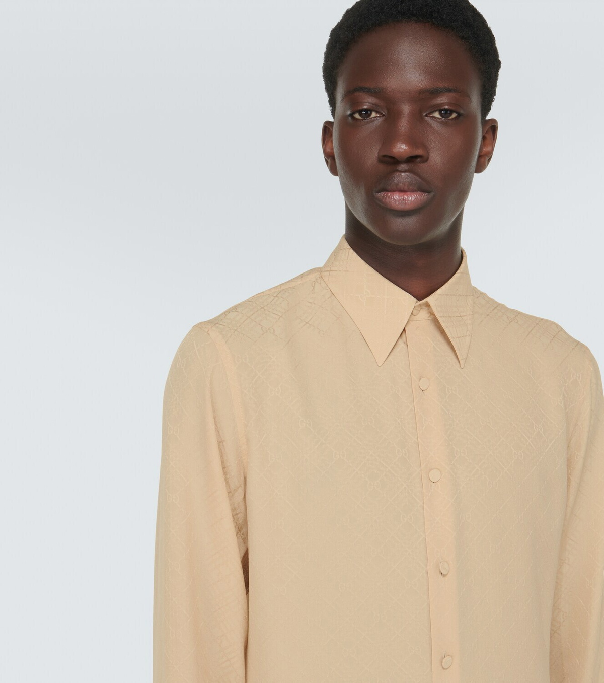 Gucci GG jacquard silk shirt