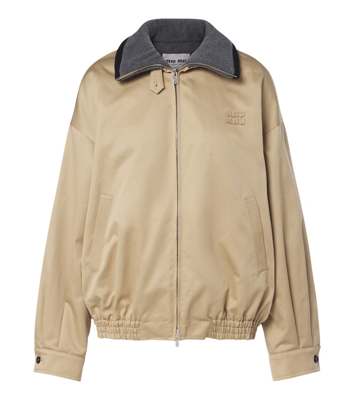 Photo: Miu Miu Padded cotton twill blouson jacket