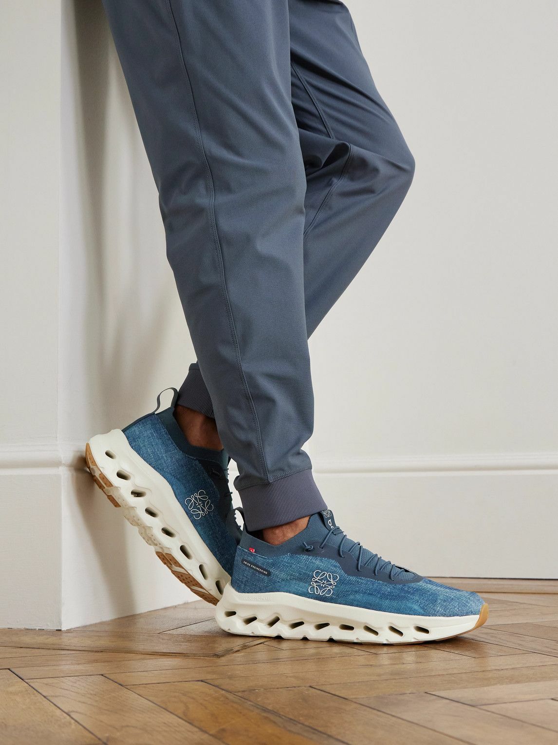 LOEWE - ON Cloudtilt 8 Mesh and Stretch-Knit Running Sneakers - Blue