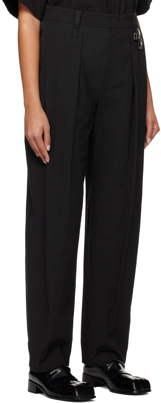 Wooyoungmi Black Pleated Trousers
