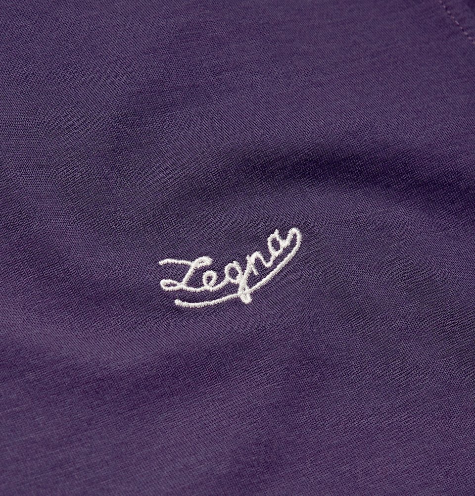 Ermenegildo Zegna - Cotton-Jersey T-Shirt - Purple Ermenegildo Zegna