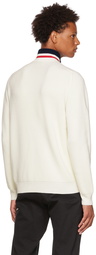 Moncler Off-White Half-Zip Sweater