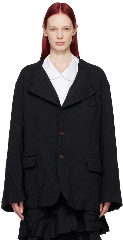 Photo: Black Comme des Garçons Black Raw Edge Blazer