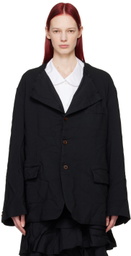 Black Comme des Garçons Black Raw Edge Blazer